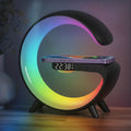 G-Shaped RGB Desk Lamp, Wireless Charger & Bluetooth Speaker with Alarm Clock